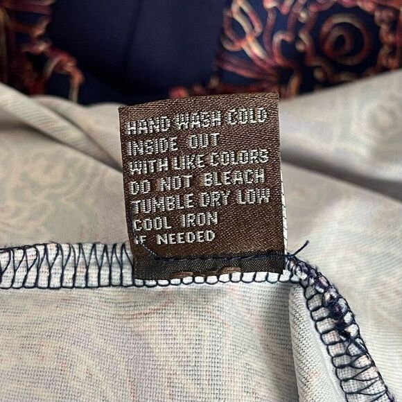 J. McLaughlin Catalina Cloth Tunic Top Women's Medium Purple Blue Floral V Neck - Picture 7 of 11